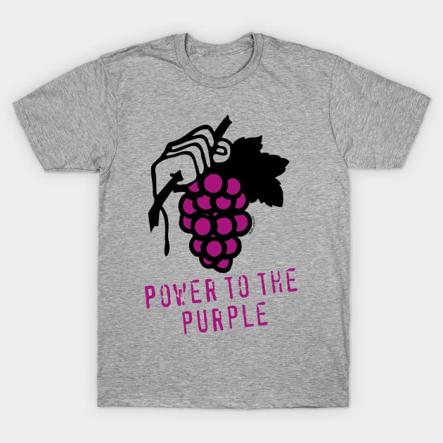 Power to the Purple (Wine Grapes) T-Shirt by jrotem